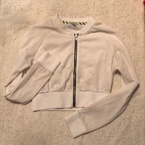 Mesh track workout jacket